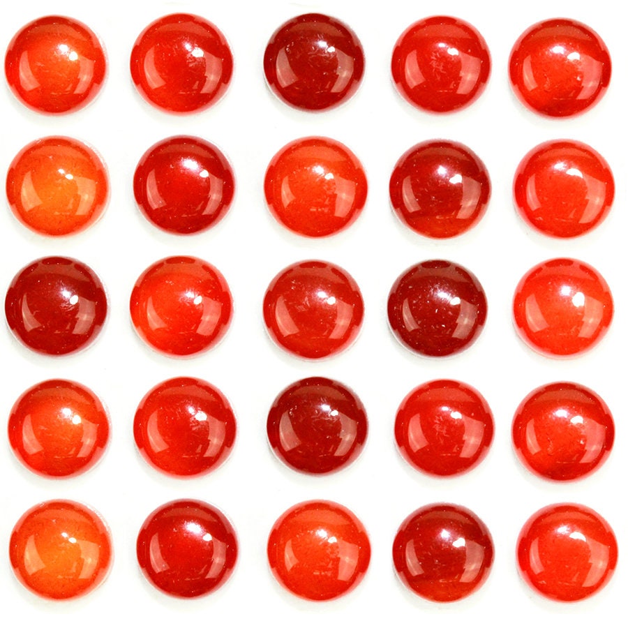 Dakota Stones Carnelian 6mm Round Cabochon Gemstones CAB-CRN6DC