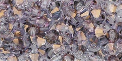 Czech Faceted Luster Lt. Copper Amethyst Bicone Glass Beads 4mm (50) CZH-00041U