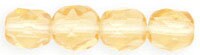 Czech Faceted Light Topaz Firepolish Glass Beads 4mm (50)