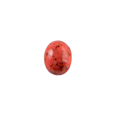 10x8mm Coral Matrix Glass Cabochons (6)