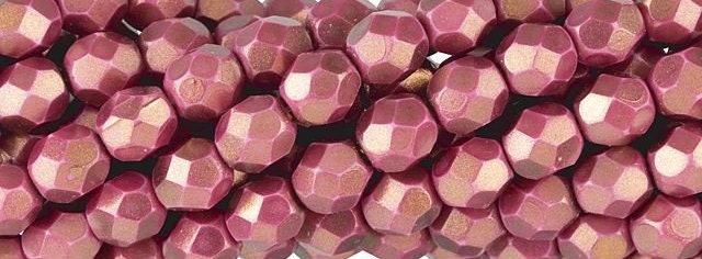6mm Halo Ethereal Cherub Czech Firepolish Faceted Glass Beads (25)