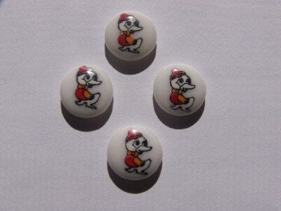 Vintage Cartoon Comic Duck Cabochons 13mm cab044