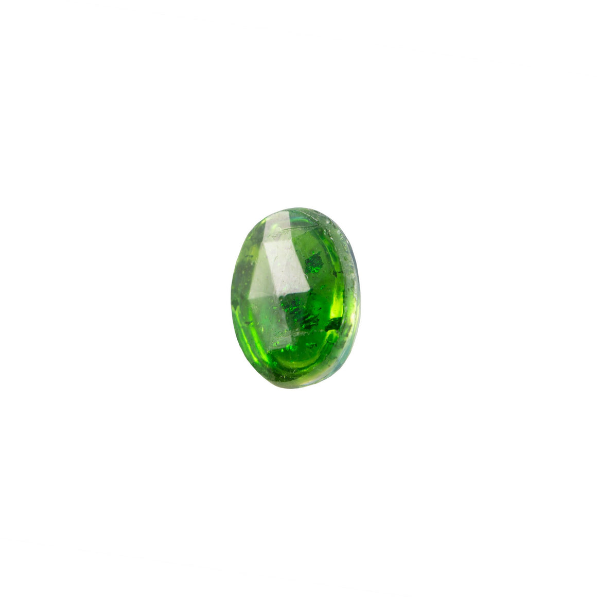 8x6mm Blue/Green Foil Opal Glass Oval Cabochons (6)