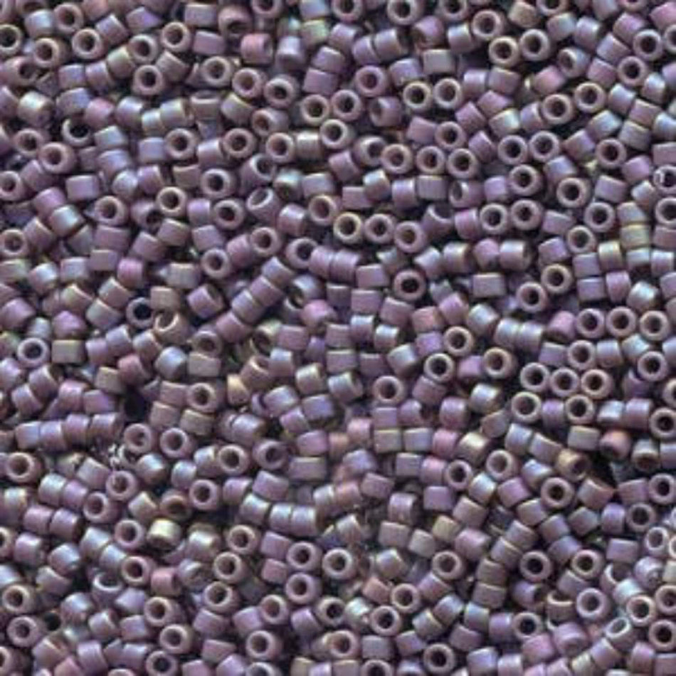11/0 MIYUKI DELICA Frosted Opaque Glazed Rainbow Grape Seed Bead (8g)