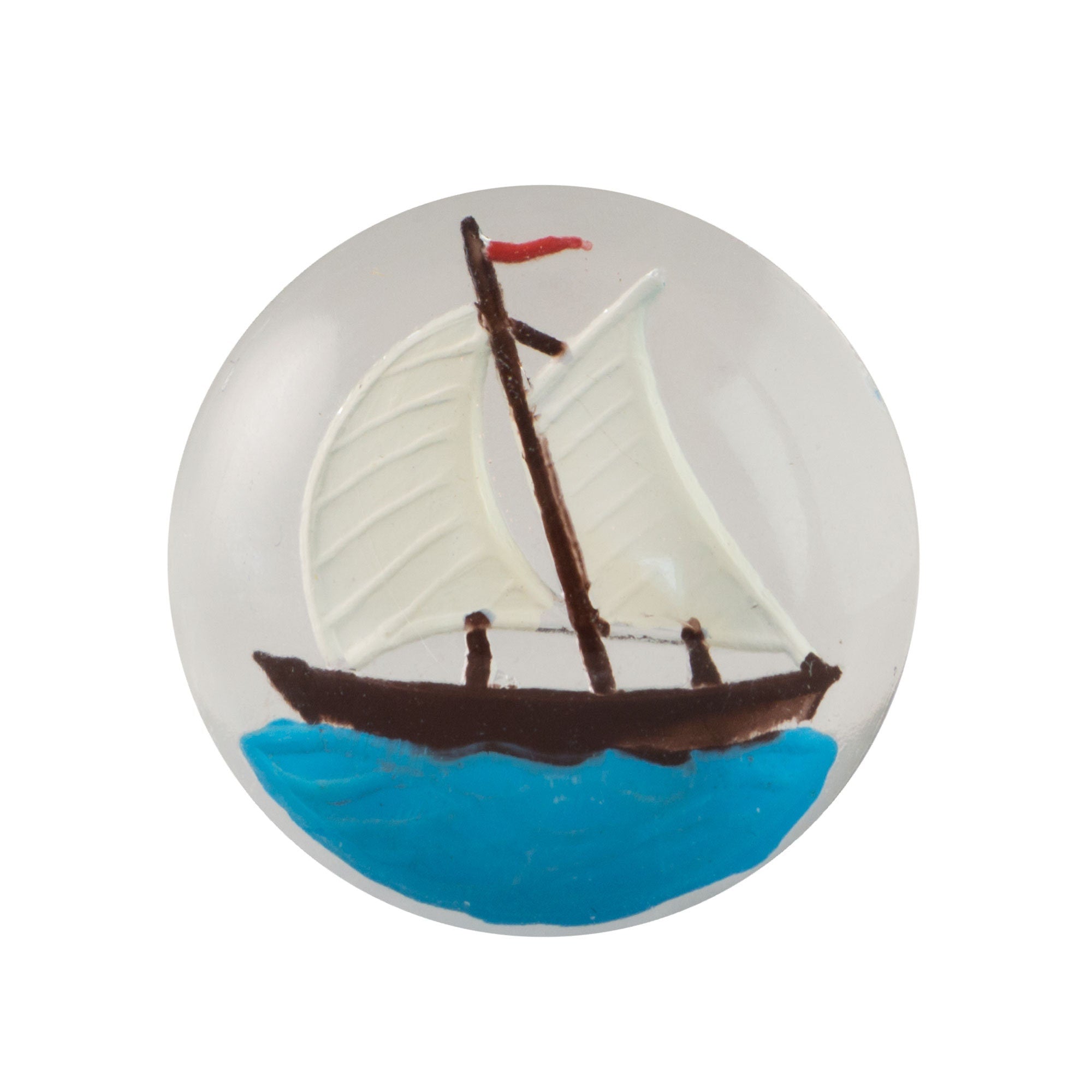 18mm Sailboat Glass Round Intaglio (1)