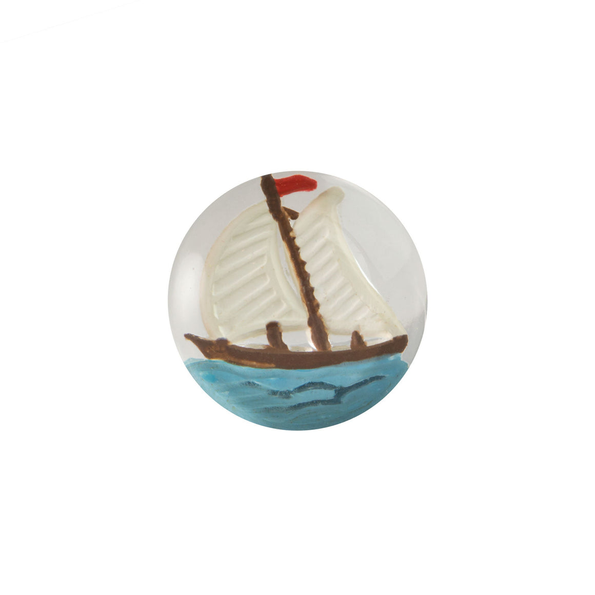 13mm Sailboat Glass Round Intaglios (2)