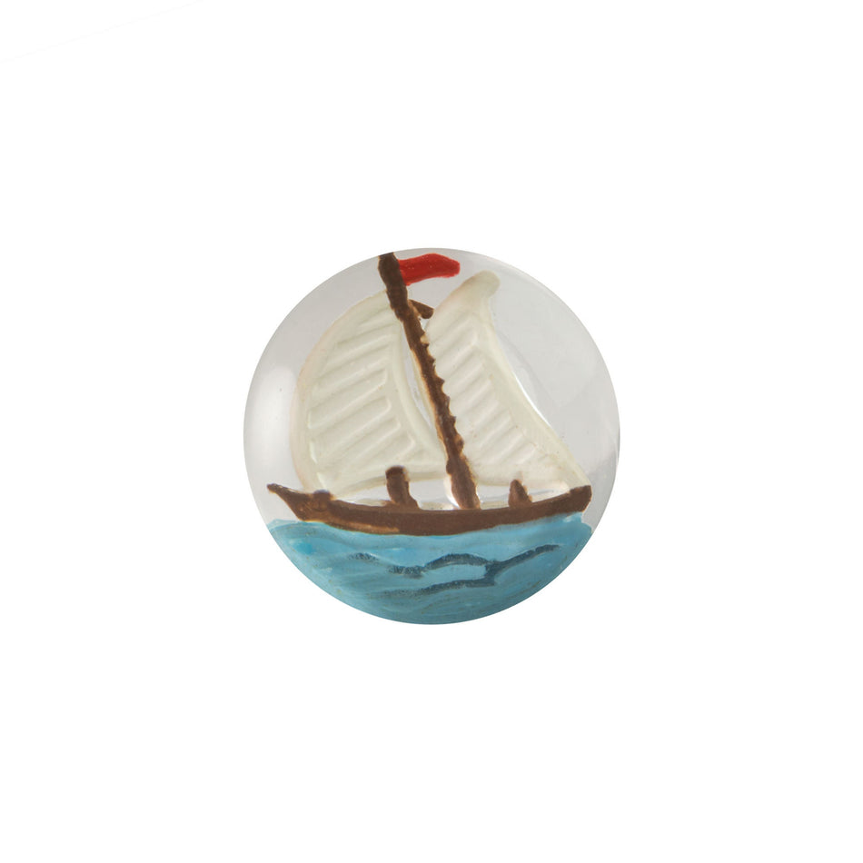 13mm Sailboat Glass Round Intaglios (2)