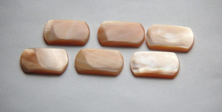 Vintage Beige Shell Rectangle Cabochons cab100