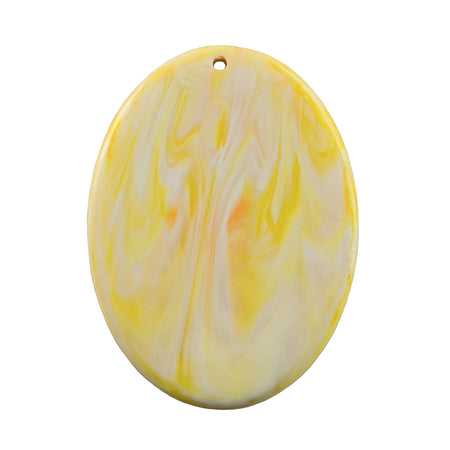 Spring by Alphonse Mucha Acrylic Oval Marbled Pendant 59x44mm (1)