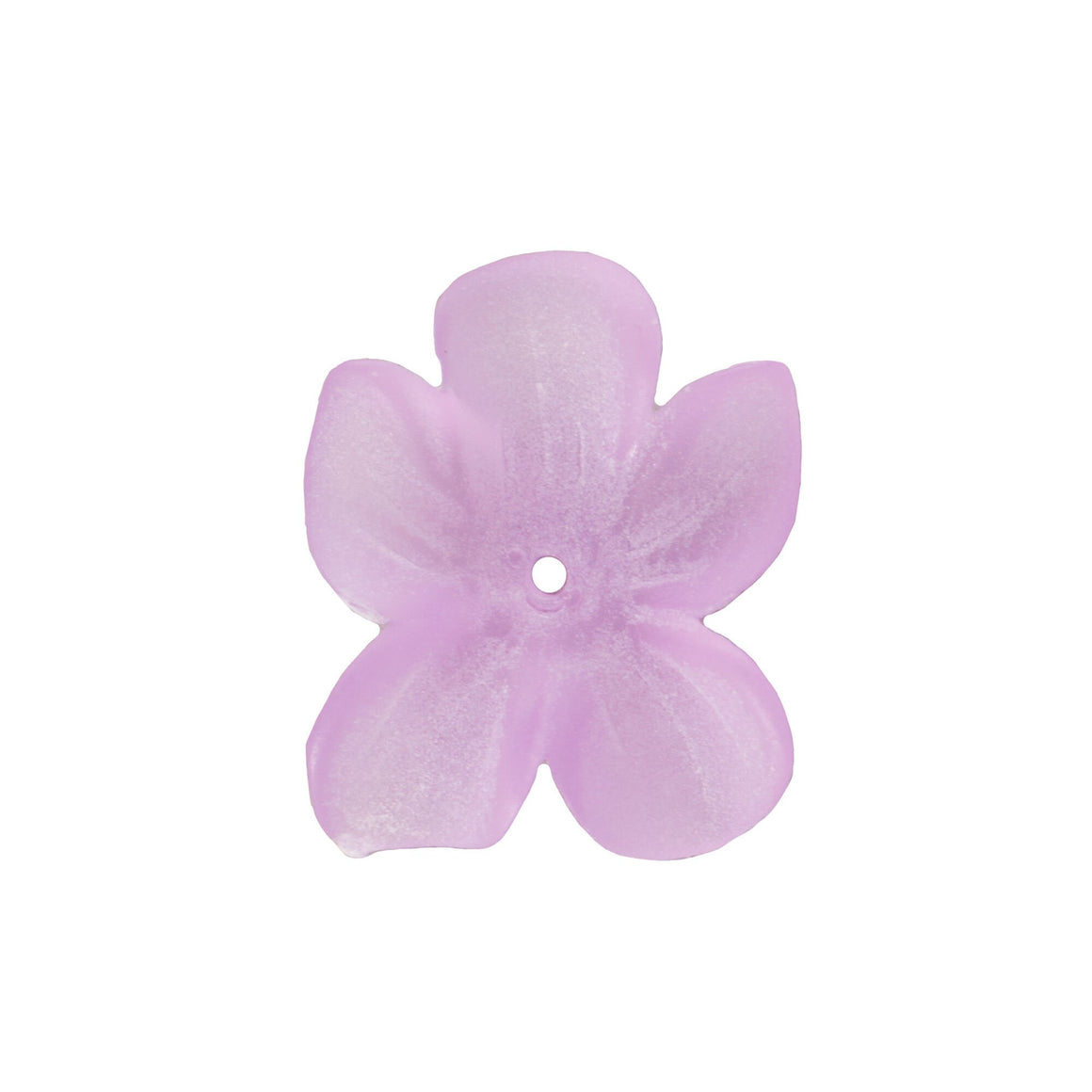 Matte Light Amethyst Lucite German Flower Beads 15x12mm (6)