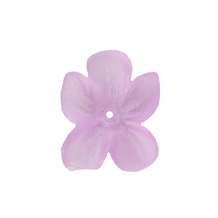 Matte Light Amethyst Lucite German Flower Beads 15x12mm (6)