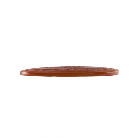 40x20mm Carnelian Etched Glass Oval Cabochon (1)