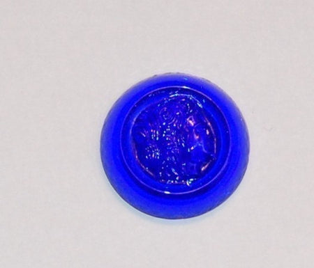 Vintage German Sapphire Blue Glass Cameo cab342D
