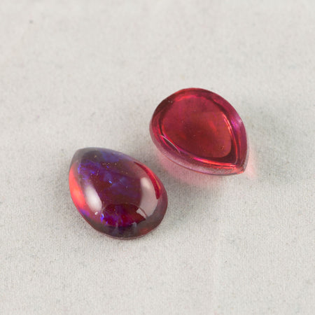 18x13mm Mexican Opal Glass Teardrop Cabochon (1)