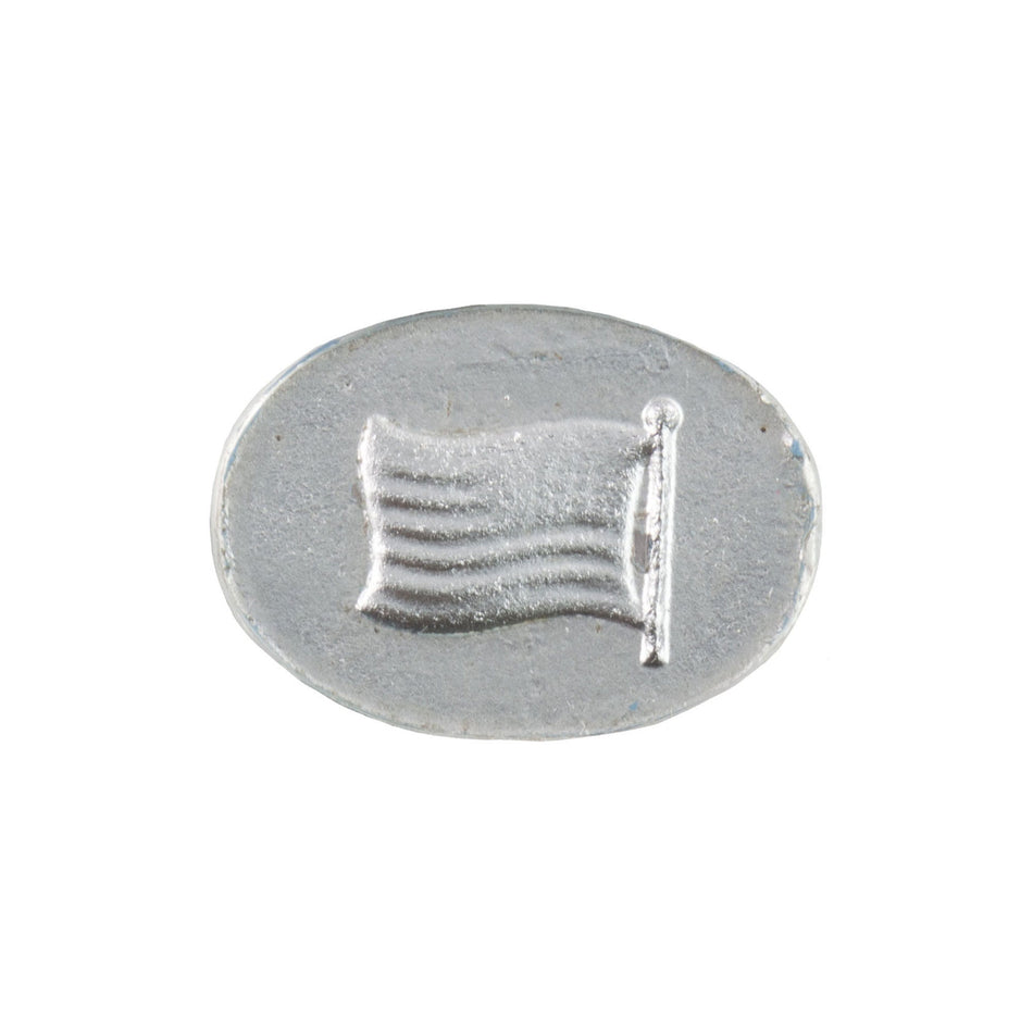 18x13mm American Flag Blue Glass Oval Intaglio (2)