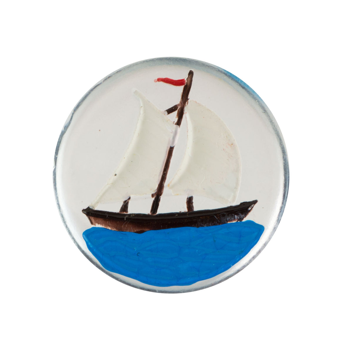 18mm Sailboat Glass Round Intaglio (1)