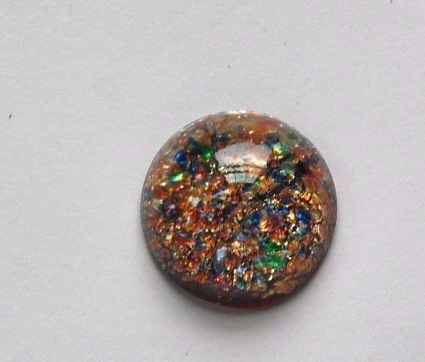 Red Foil Opal Round Cabochon 18mm (1) cab3008F