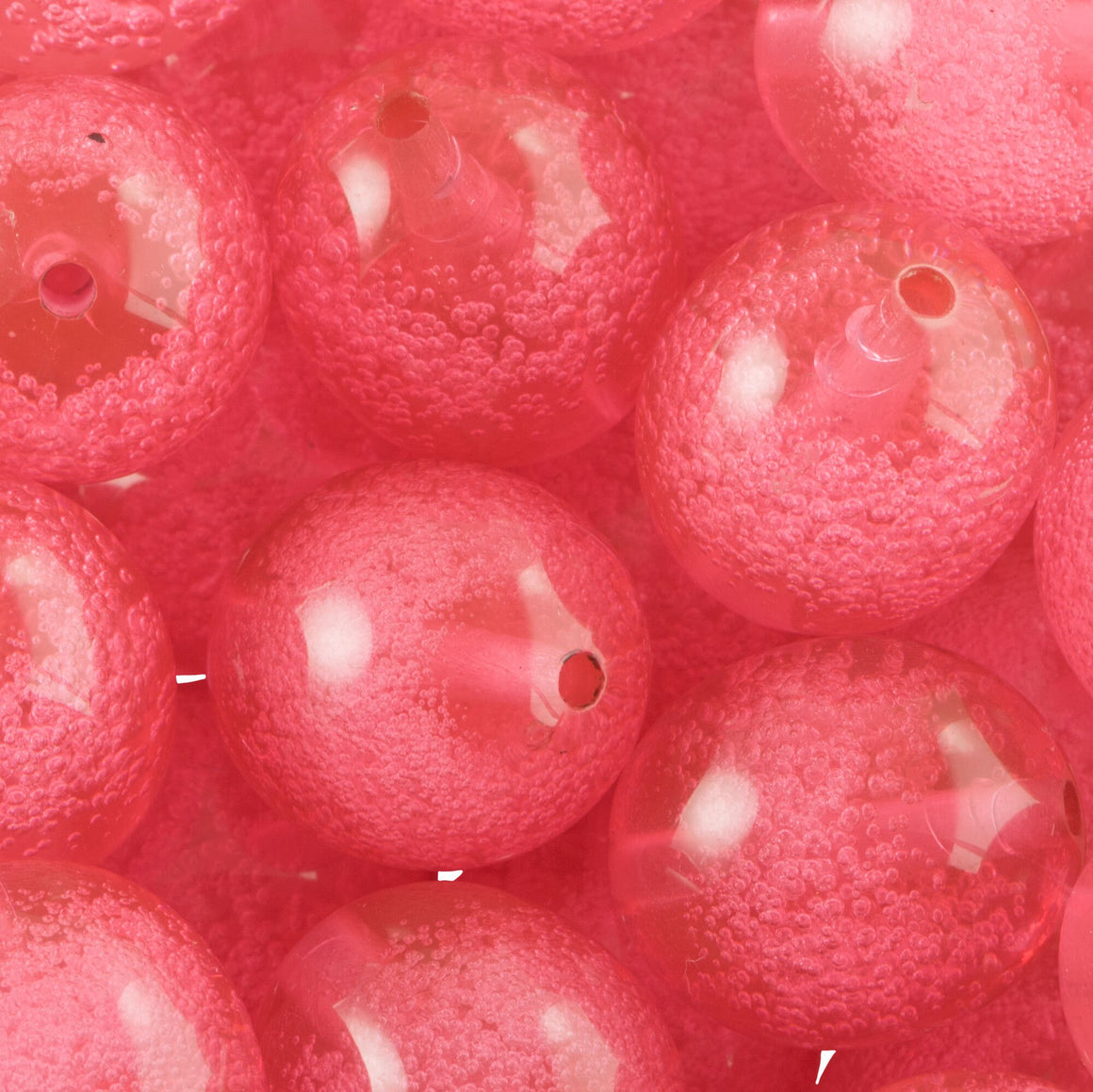 20x17mm Salmon Acrylic Oval Beads with Bubbles (4)