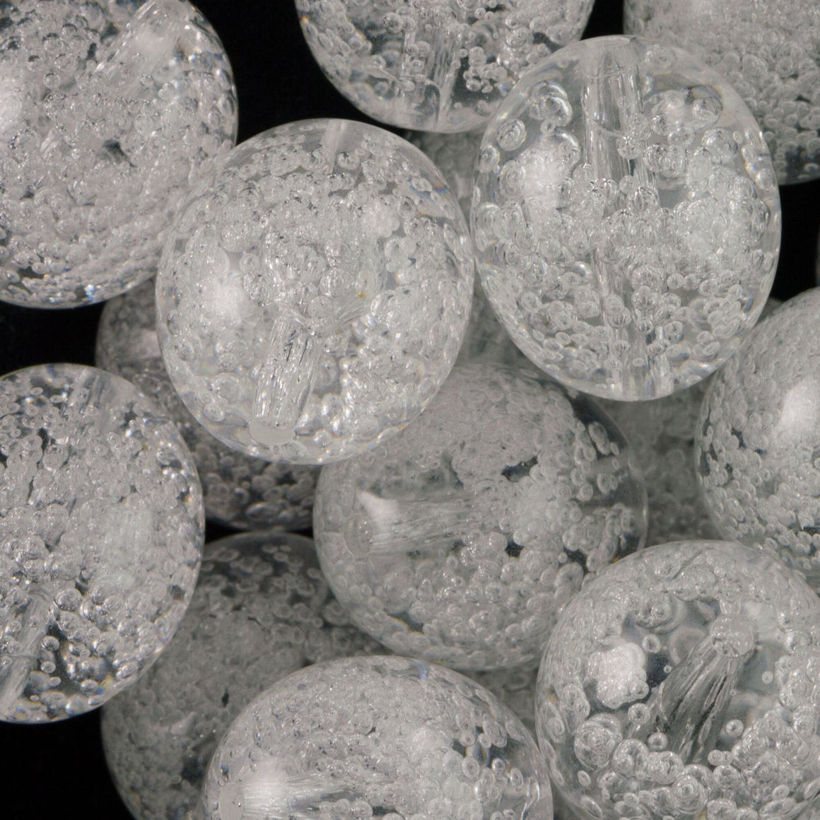 20x17mm Crystal Acrylic Oval Beads with Bubbles (4)