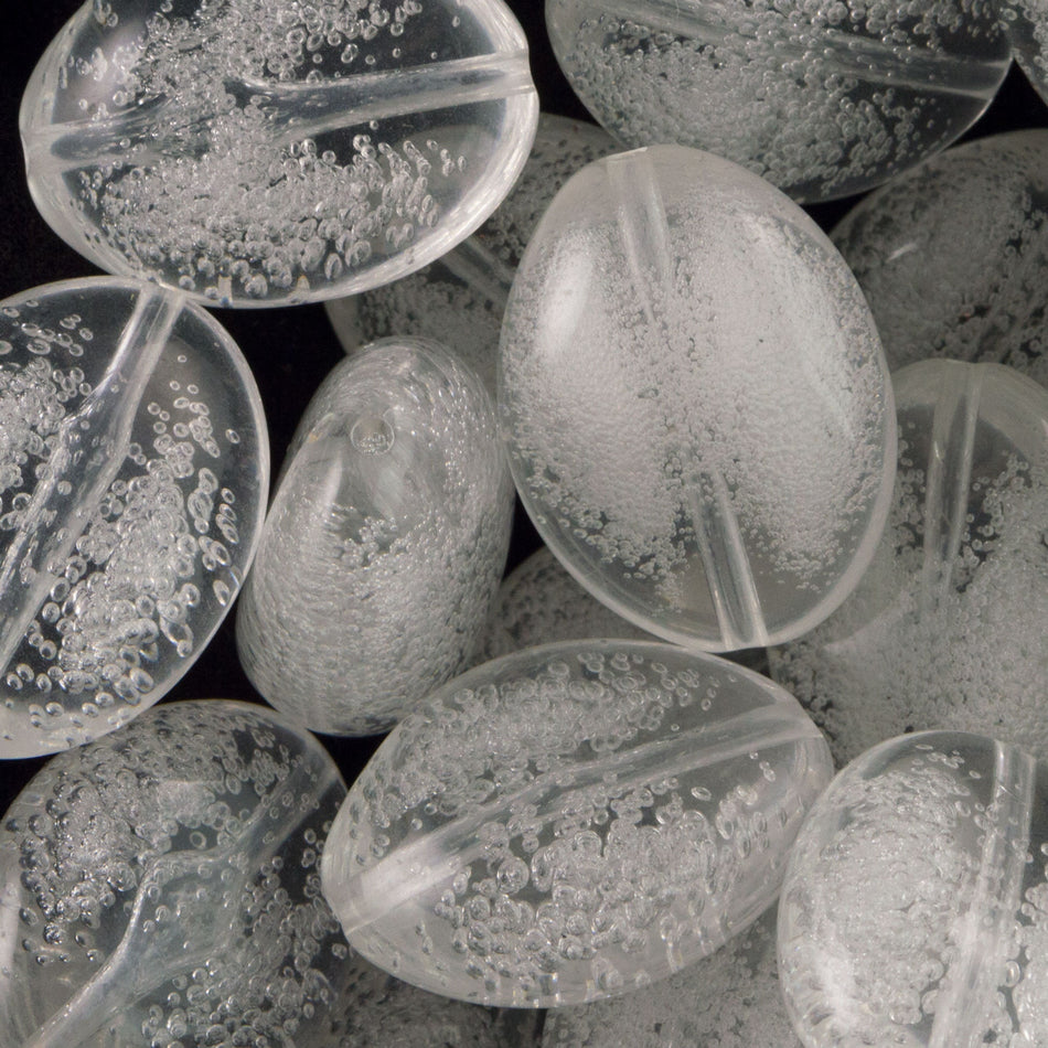 23x17mm Crystal Acrylic Fancy Oval Beads with Bubbles (4)