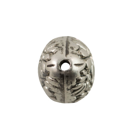 Antiqued Silver Floral Teardrop Beads 18mm (6)