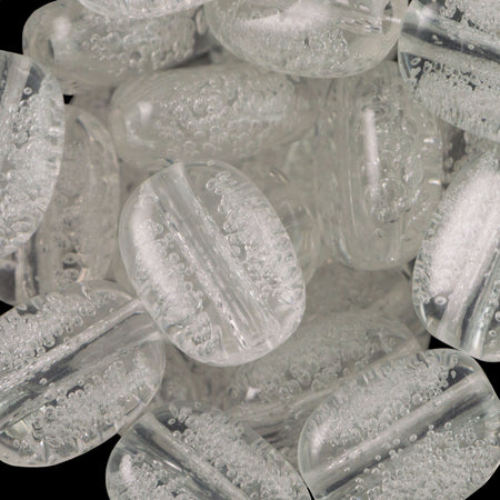 13x10mm Crystal Acrylic Flat Barrel Beads with Bubbles (8)