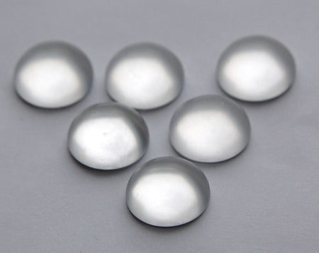 Clear Matte Domed Acrylic Cabochons 15mm (6) cab565C