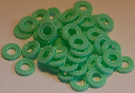 Vintage Mint Green Plastic Ring Beads bds002