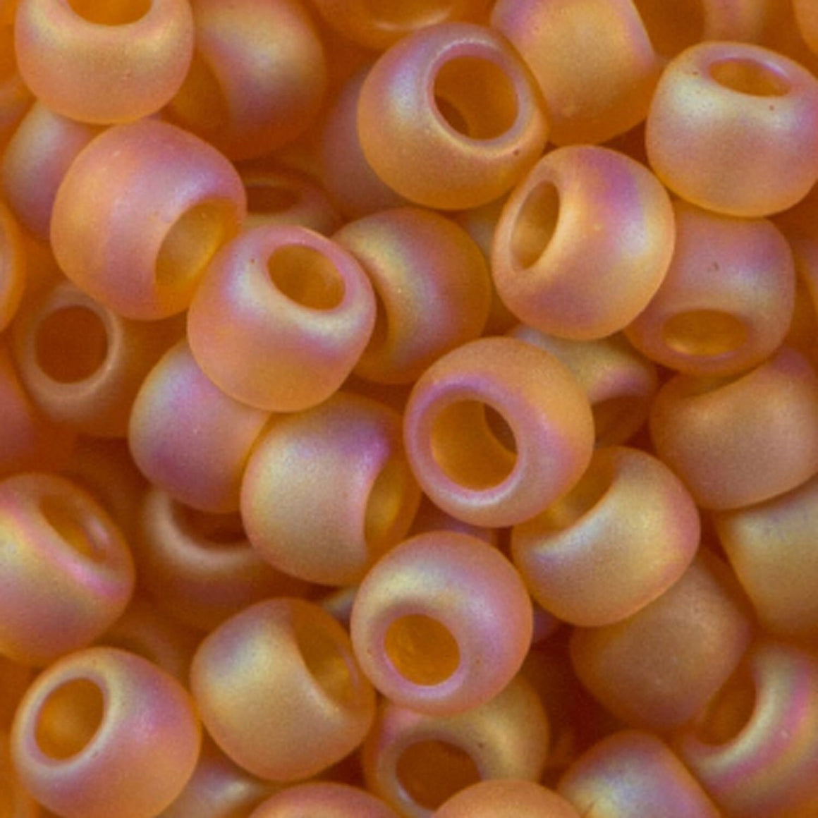 6/0 TOHO ROUND Transparent Rainbow Frosted Dark Topaz Seed Bead (8g)