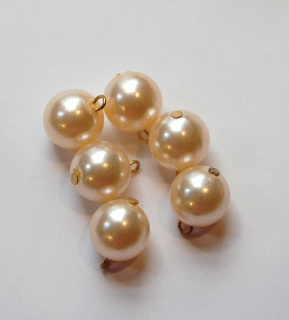 Vintage Light Champagne Pearl Bead Drops Japan 12mm drp031