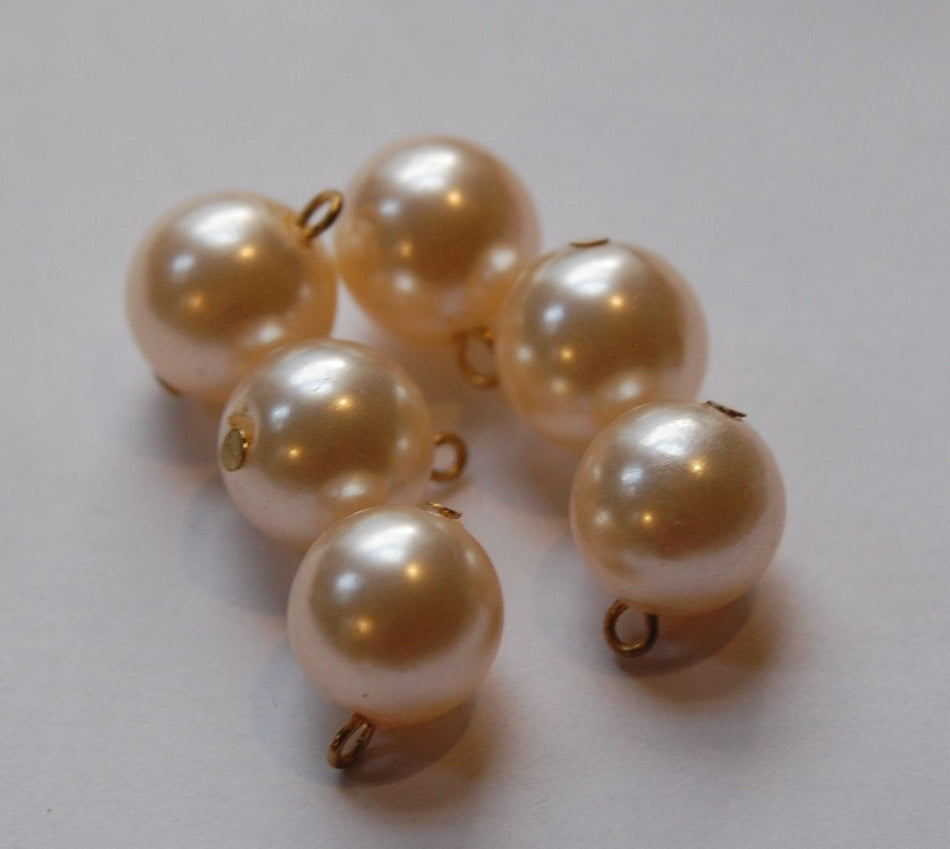 Vintage Light Champagne Pearl Bead Drops Japan 12mm drp031