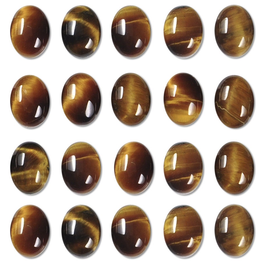 Dakota Stones Tiger Eye 8x6mm Oval Cabochon Gemstones. CAB-TGE8x6OV
