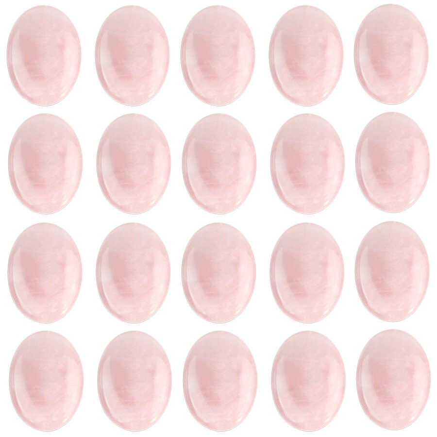 Dakota Stones Rose Quartz 8x6mm Round Cabochon Gemstones. CAB-RQZ8x6OV