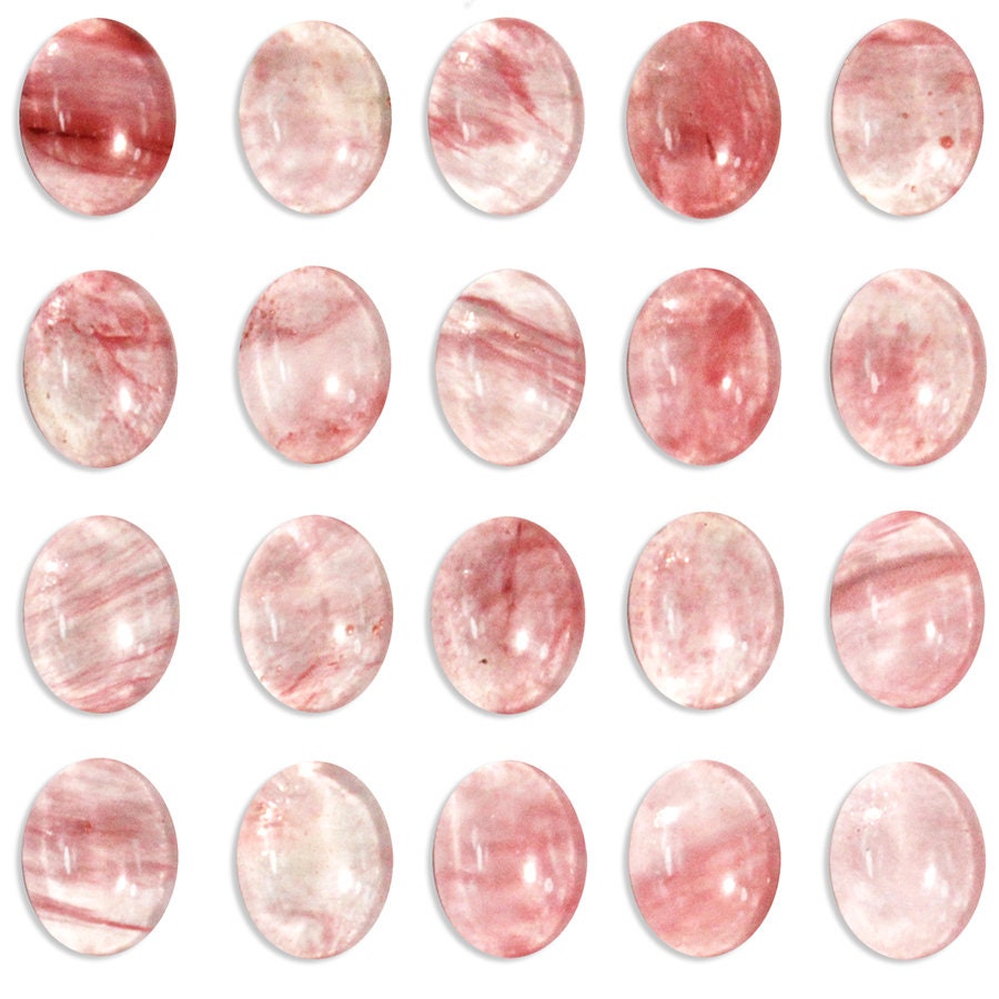 Dakota Stones Cherry Quartz 8x6mm Oval Cabochon Gemstones  CAB-CHQ8x6OV