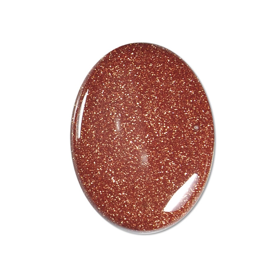 Dakota Stones Goldstone 30x22mm Oval Cabochon Gemstones. (1) CAB-GLD30x22OV