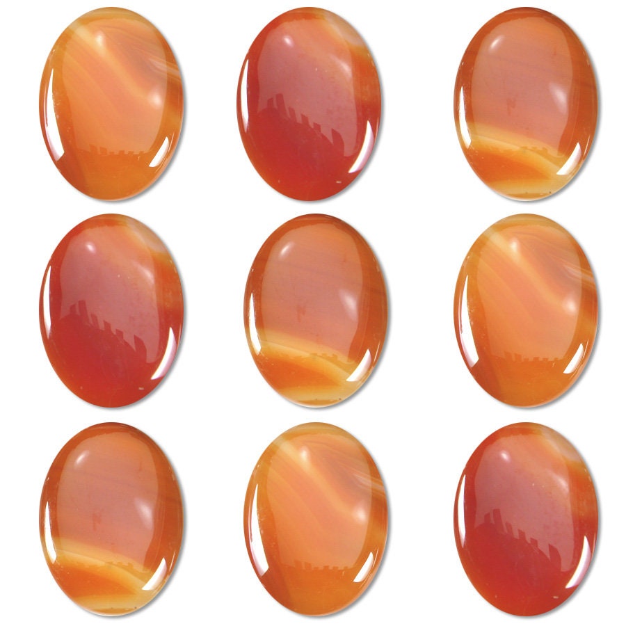 Dakota Stones Carnelian 30x22mm Oval Cabochon Gemstones CAB-CRN30x22OV