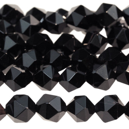 Dakota Stones Onyx 8mm Star Cut Faceted Gemstones 15-16" Strand ONX8RD-SC
