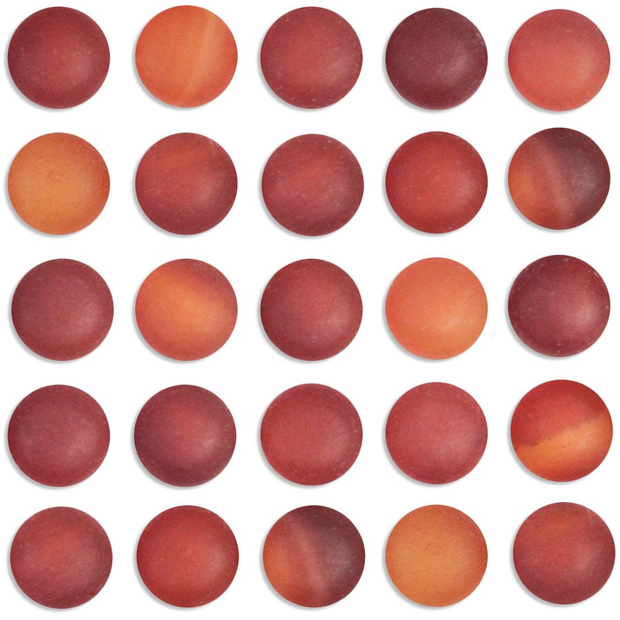 Dakota Stones Matte Carnelian 6mm Round Cabochon Gemstones CAB-MCR6DC
