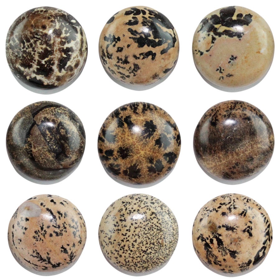 Dakota Stones Artistic Stone 10mm Round Cabochon Gemstones CAB-ART10DC