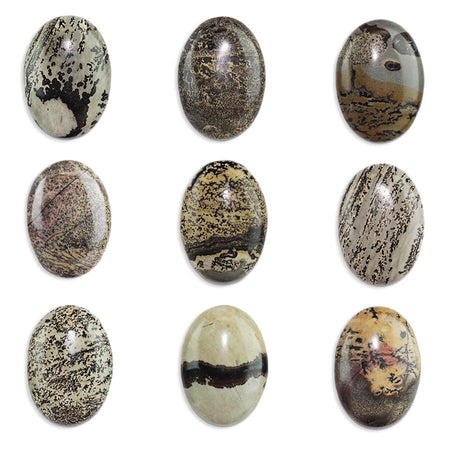 Dakota Stones Artistic Stone 25x18mm Round Cabochon Gemstones CAB-ART25x18OV
