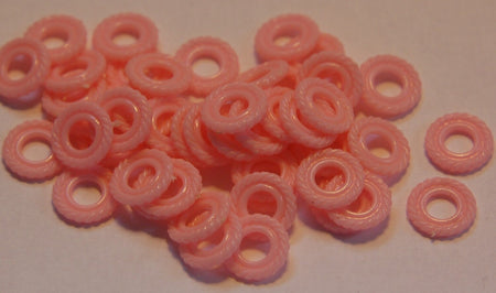 Vintage Pink Plastic Ring Beads bds002E