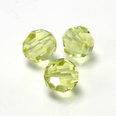 8mm Czech Jonquil Yellow Firepolish Faceted Glass Beads (25)