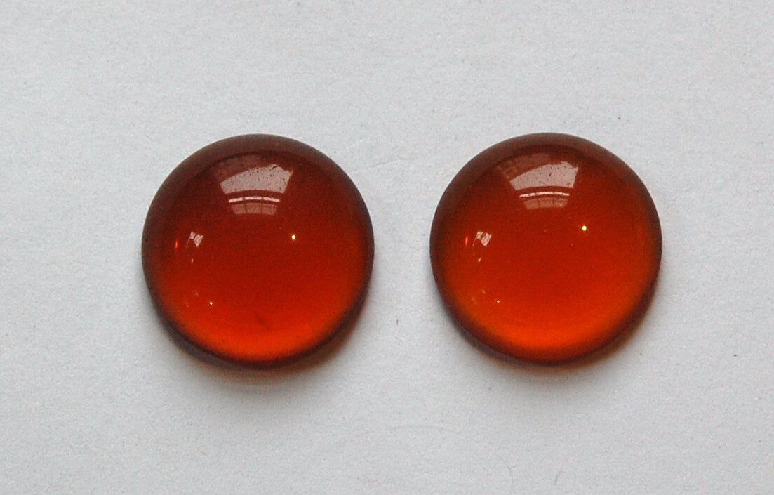 Vintage Topaz Glass Dome 18mm Cabochons cab706J