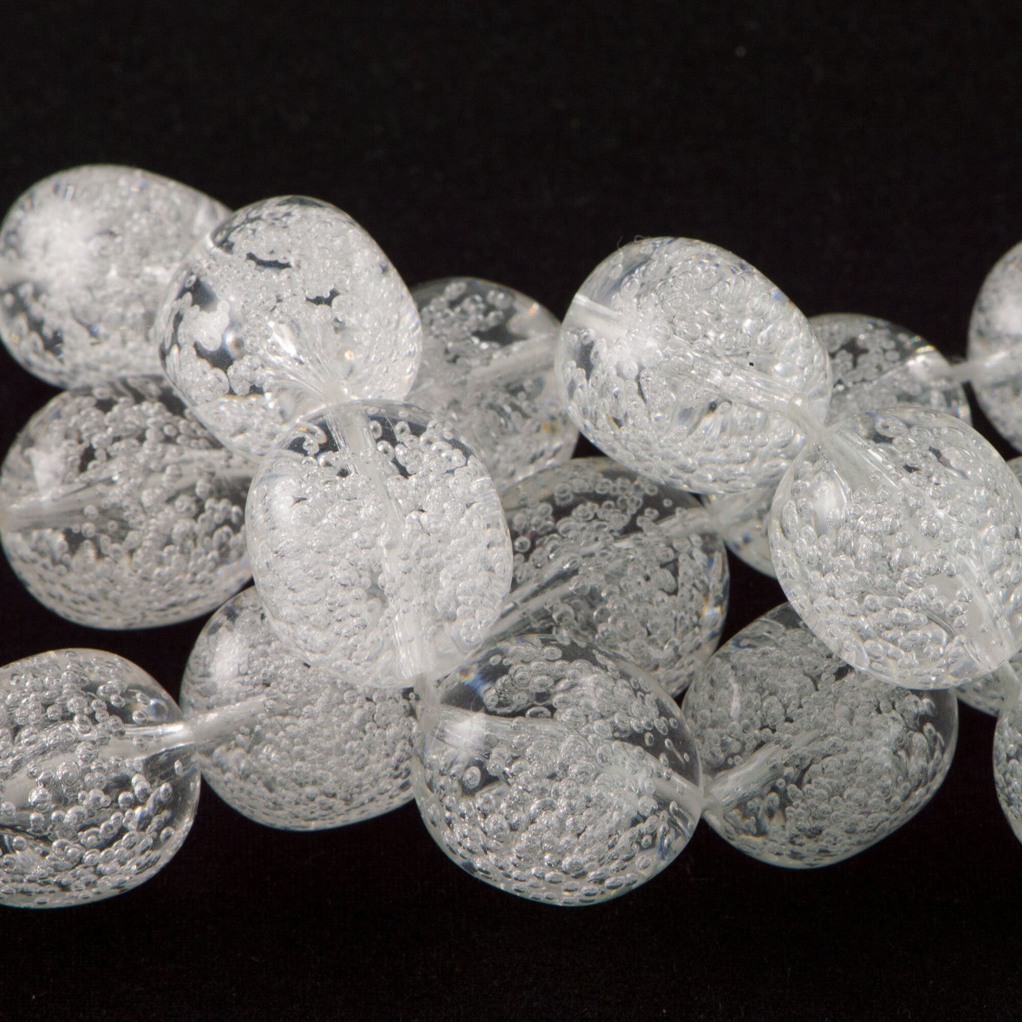 16mm Crystal Acrylic Baroque Oval Beads with Bubbles (4)