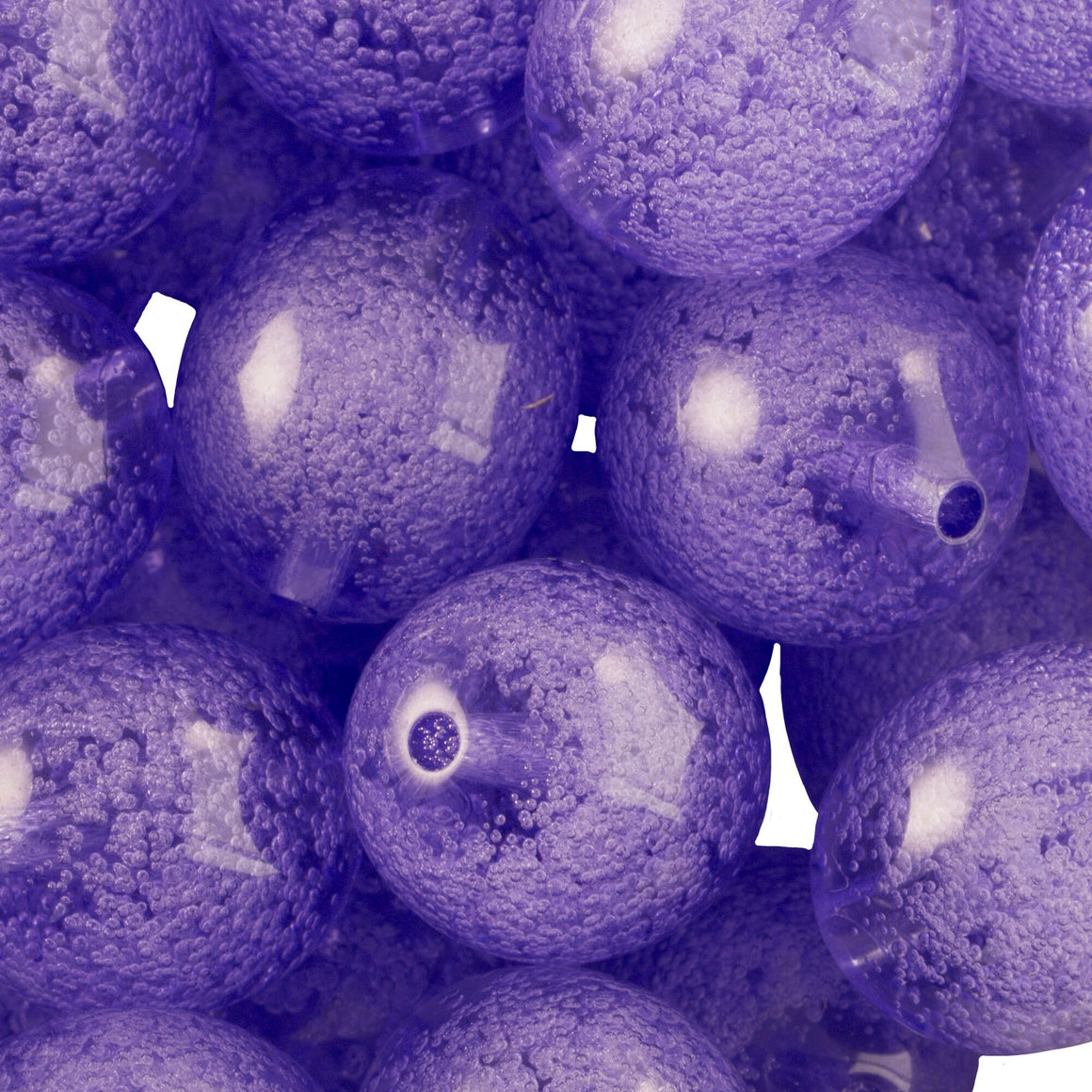 20x17mm Lilac Acrylic Oval Beads with Bubbles (4)