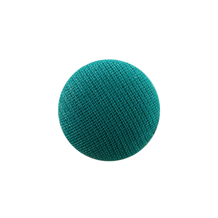 13mm Dark Teal Blue Silk Buttons (6)