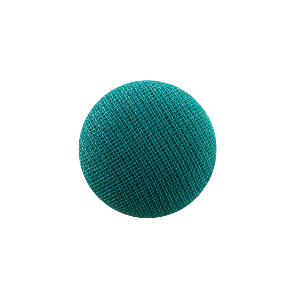 13mm Dark Teal Blue Silk Buttons (6)