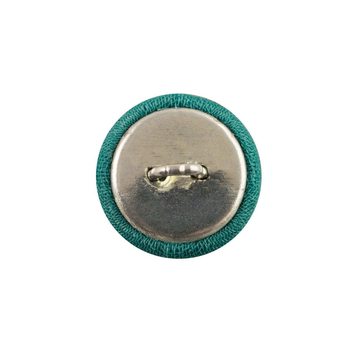 13mm Dark Teal Blue Silk Buttons (6)