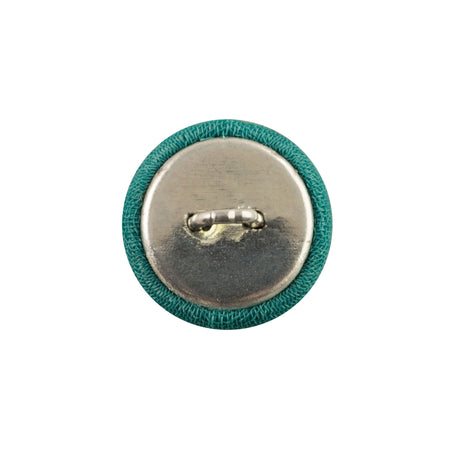 13mm Dark Teal Blue Silk Buttons (6)
