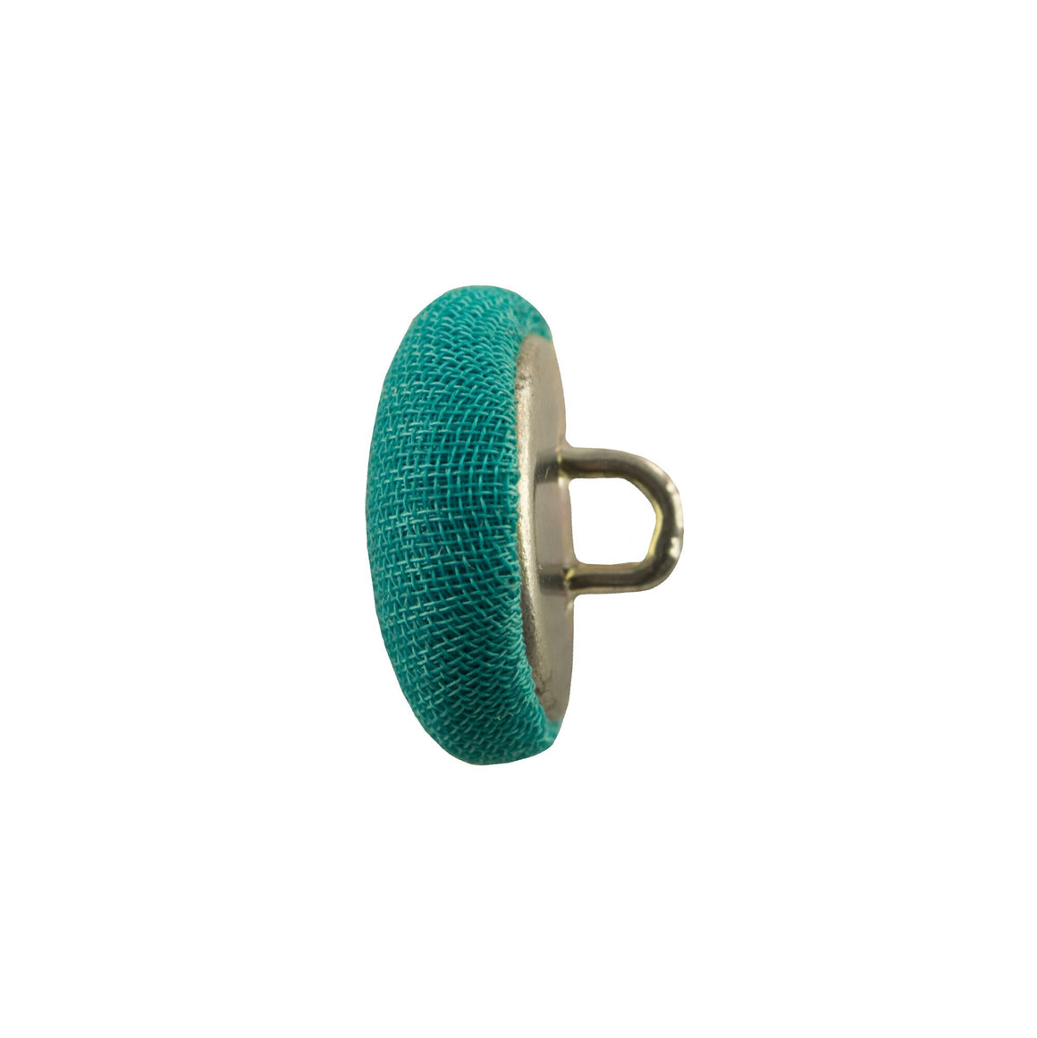 13mm Dark Teal Blue Silk Buttons (6)